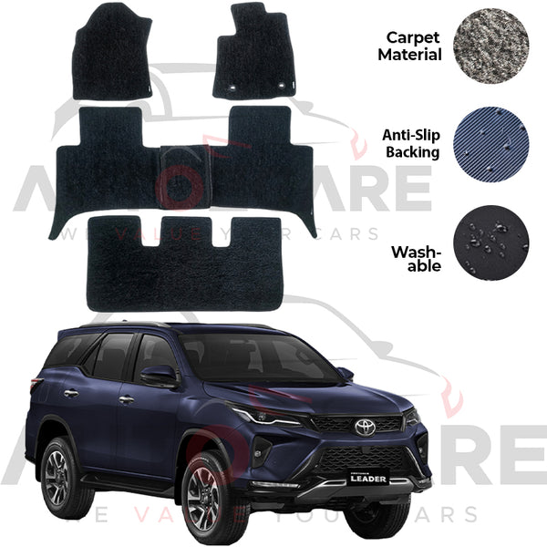 Toyota Fortuner Genuine Fitting Carpet Floor Mat 4PCS - Model 2017-2025