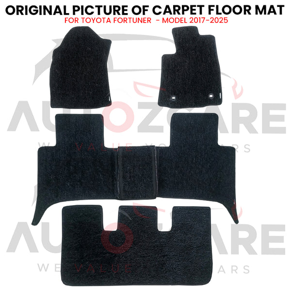 Toyota Fortuner Genuine Fitting Carpet Floor Mat 4PCS - Model 2017-2025