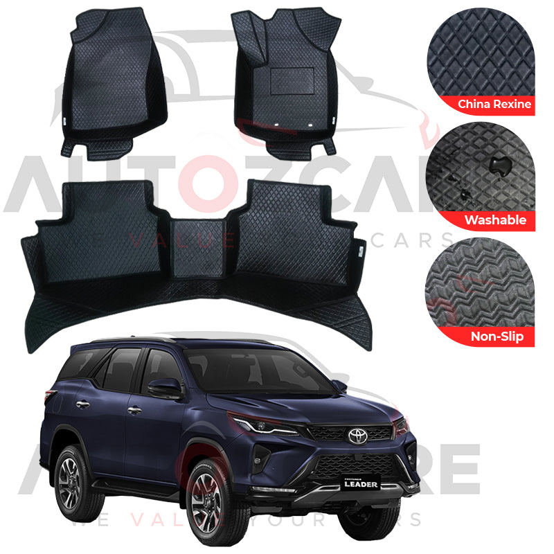 Toyota Fortuner China Rexine Floor Mat (Tray Style) 4PCS - Model 2017-2025