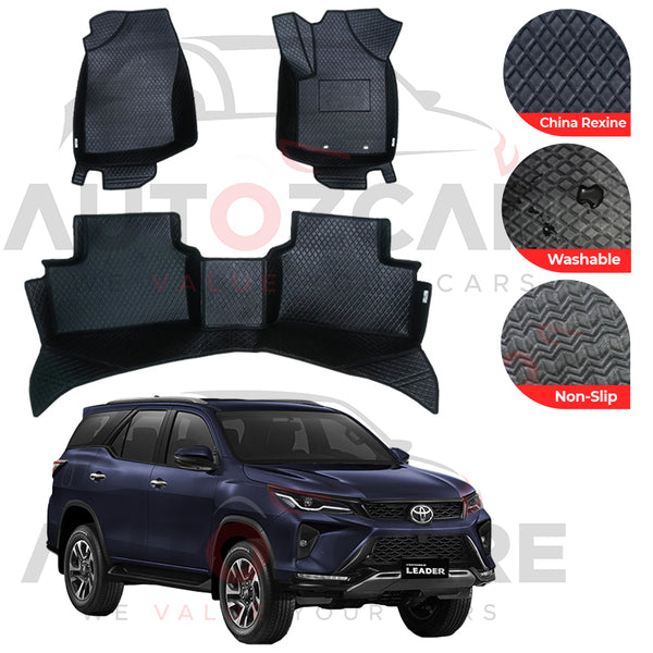 Toyota Fortuner China Rexine Floor Mat (Tray Style) 4PCS - Model 2017-2025