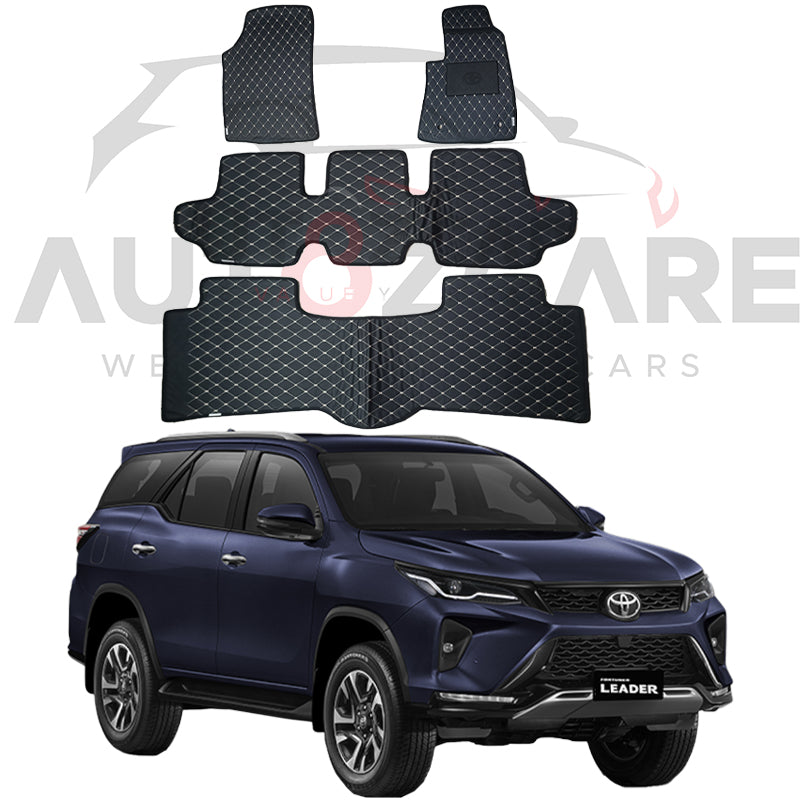 Toyota Fortuner 7D Floor Mat ( Flat Style ) 4PCS - Model 2017-2025