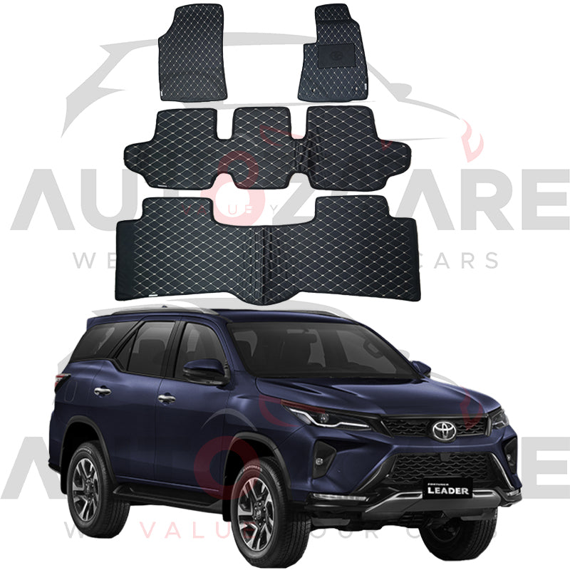 Toyota Fortuner 7D Floor Mat ( Flat Style ) 4PCS - Model 2017-2025