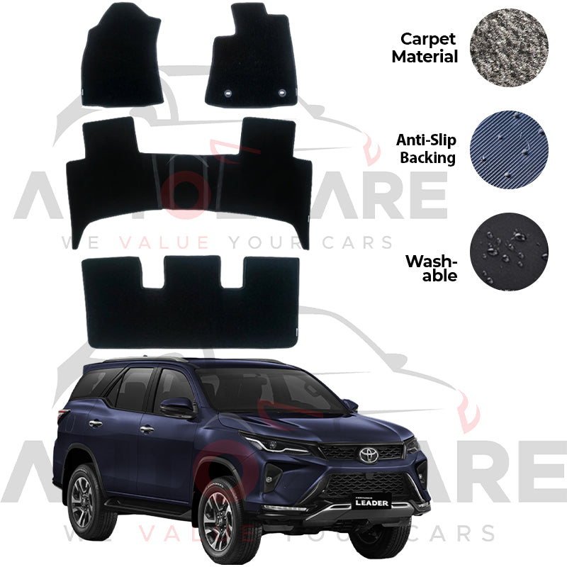 Toyota Fortuner Genuine Fitting Carpet Floor Mat 4PCS - Model 2017-2025
