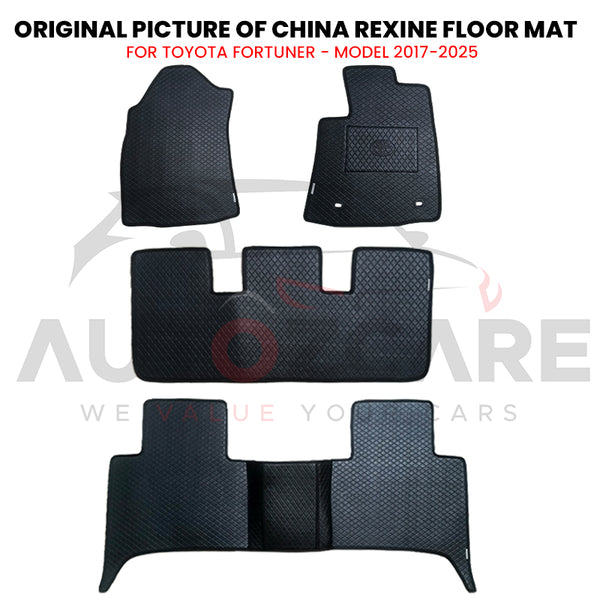 Toyota Fortuner China Rexine Floor Mat 4PCS - Model 2017-2025