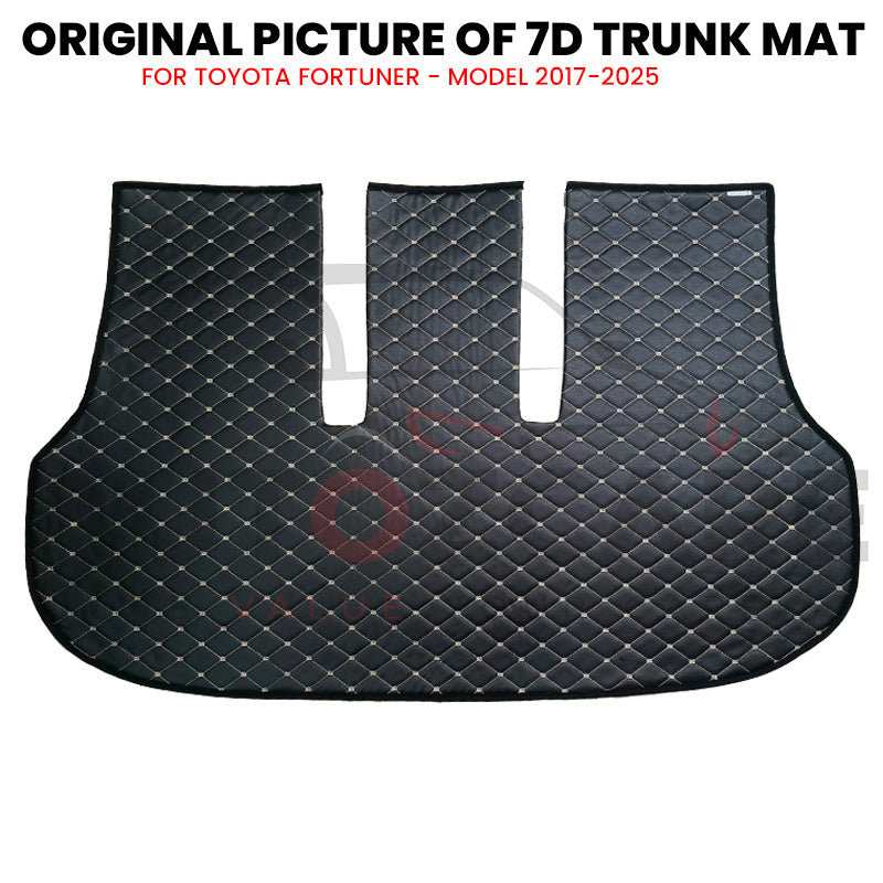 Toyota Fortuner 7D Custom Car Trunk Mat - Model 2017-2025