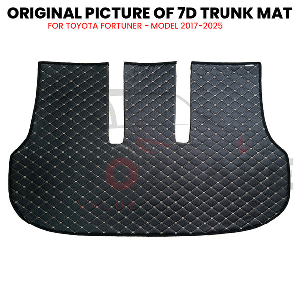 Toyota Fortuner 7D Custom Car Trunk Mat - Model 2017-2025