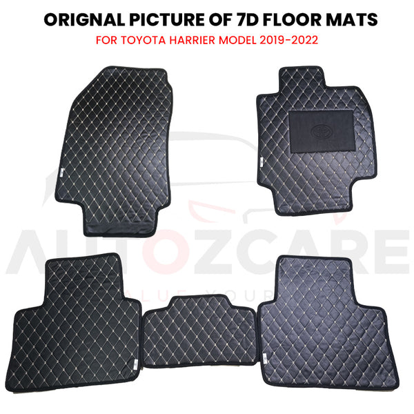 Toyota Harrier 7D Floor Mat ( Flat Style ) - Model 2019-2022