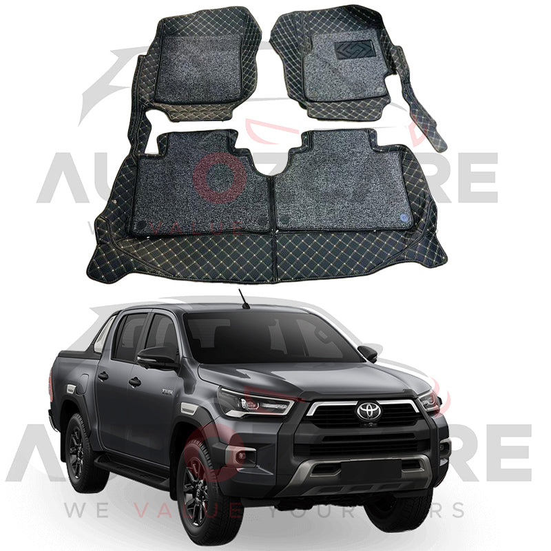 Toyota Hilux Vigo / Revo / Rocco 9D Custom Floor Mat - Model 2016-2025