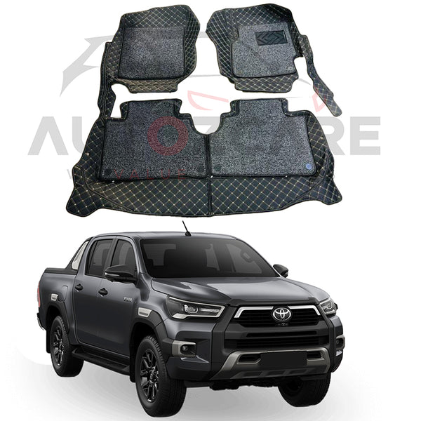 Toyota Hilux Vigo / Revo / Rocco 9D Custom Floor Mat - Model 2016-2024