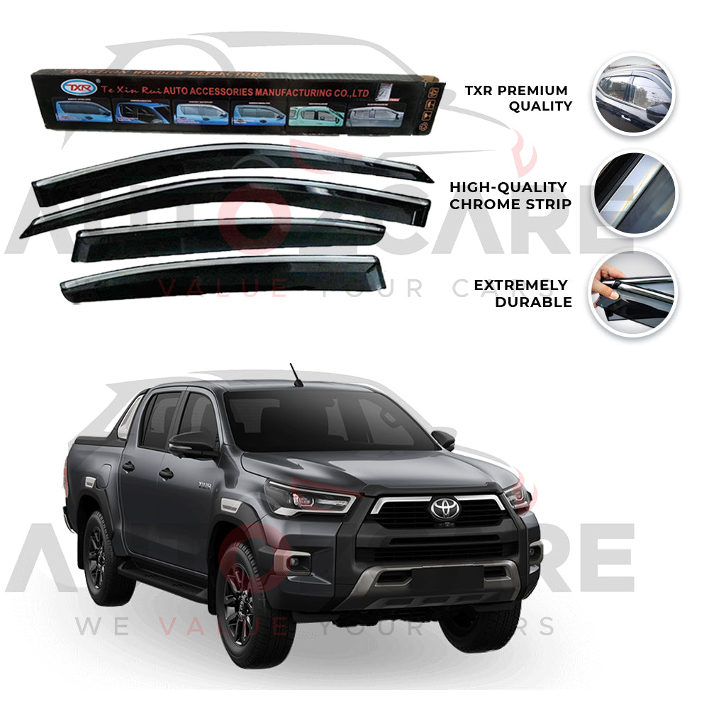 Toyota Hilux Vigo / Revo / Rocco TXR Air press sun visor with chrome - Model 2016-2025