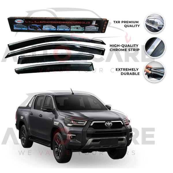 Toyota Hilux Vigo / Revo / Rocco TXR Air press sun visor with chrome - Model 2016-2025