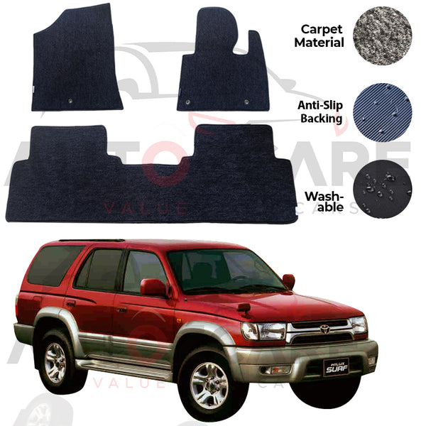 Toyota Hilux Surf Genuine Fitting Carpet Floor Mat 3PCS - Model 1997-2002
