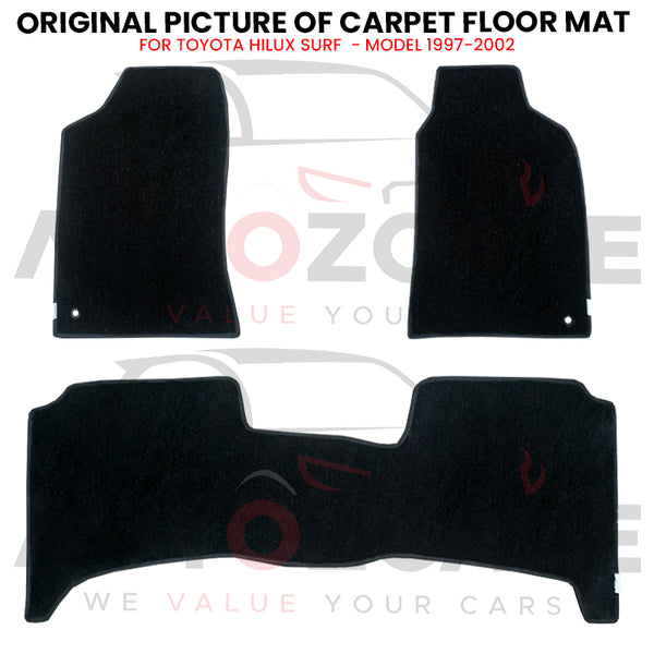 Toyota Hilux Surf Genuine Fitting Carpet Floor Mat 3PCS - Model 1997-2002
