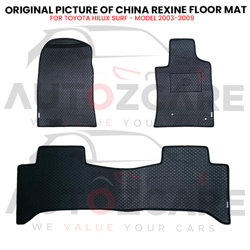 Toyota Hilux Surf China Rexine Floor Mat 3PCS - Model 2003-2009