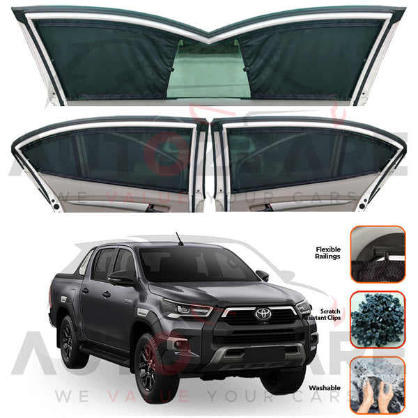 Toyota Hilux Vigo / Revo / Rocco  Custom Car Sliding Curtains - Model 2016-2025