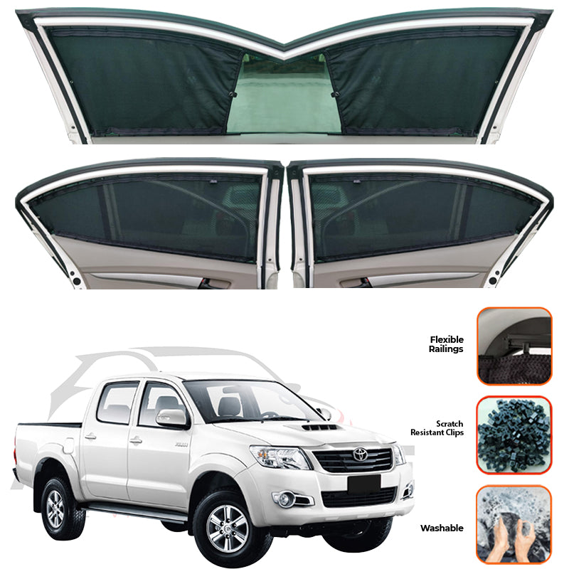 Toyota Hilux Vigo / Revo / Rocco Custom Car Sliding Curtains - Model 2005-2015