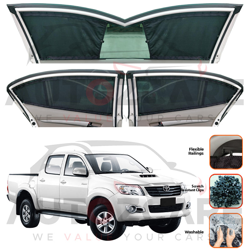 Toyota Hilux Vigo / Revo / Rocco Custom Car Sliding Curtains - Model 2005-2015