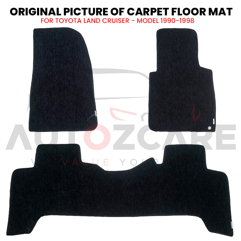Toyota Land Cruiser Genuine Fitting Carpet Floor Mat 3PCS - Model 1990-1998