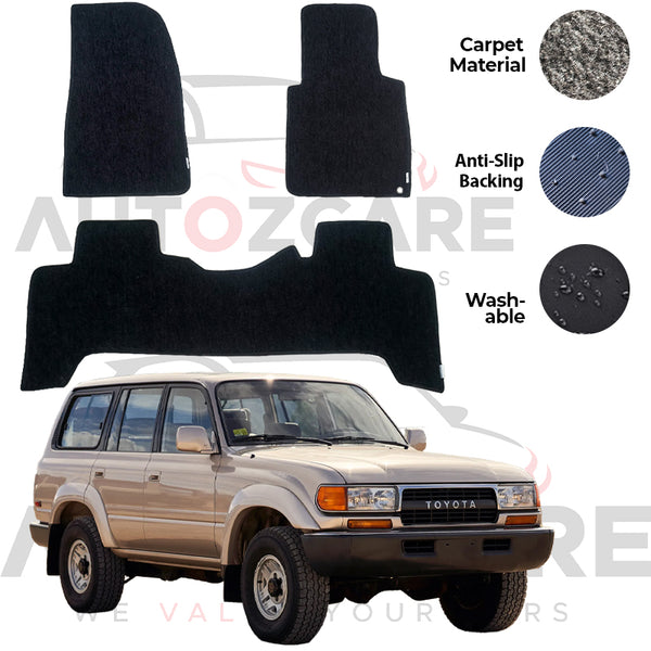 Toyota Land Cruiser Genuine Fitting Carpet Floor Mat 3PCS - Model 1990-1998