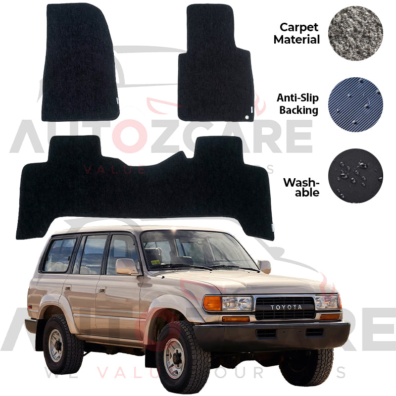 Toyota Land Cruiser Genuine Fitting Carpet Floor Mat 3PCS - Model 1990-1998