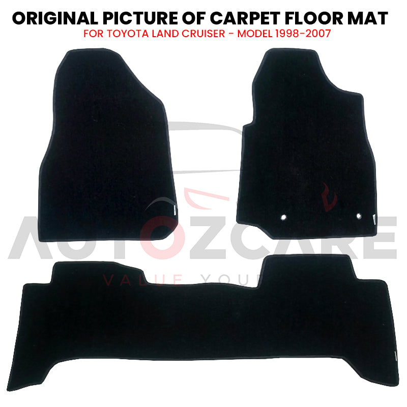 Toyota Land Cruiser Genuine Fitting Carpet Floor Mat 3PCS - Model 1998-2007