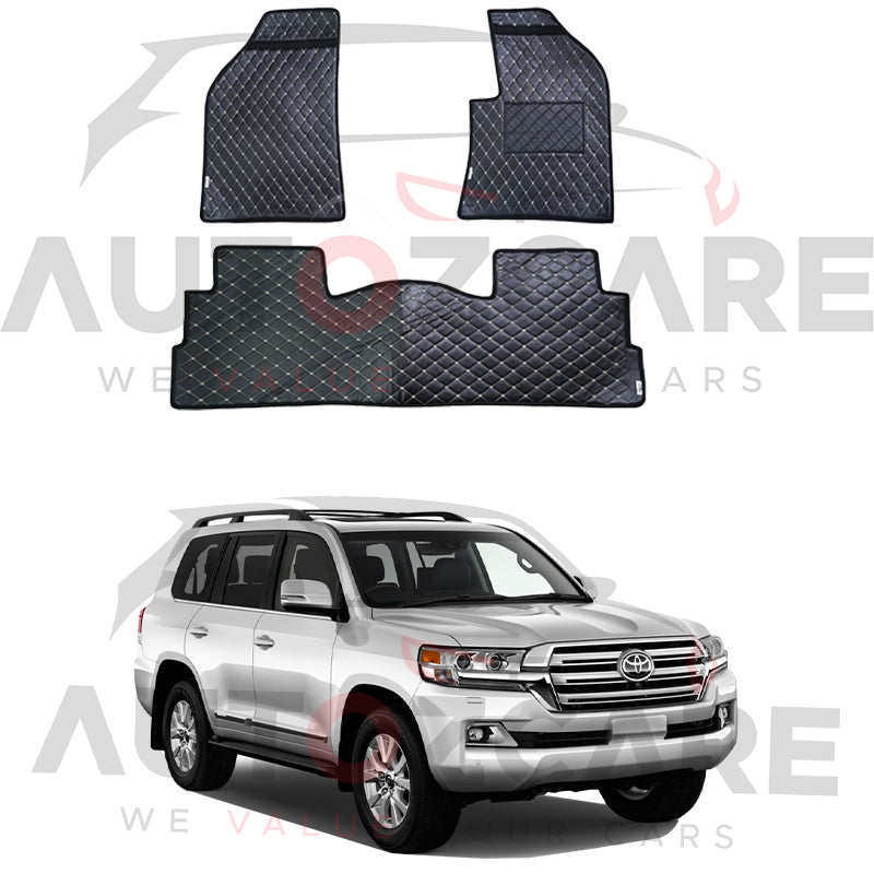 Toyota Land Cruiser LC200 7D Floor Mat ( Flat Style ) 3PCS - Model 2016-2021