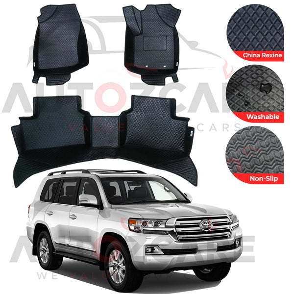 Toyota Land Cruiser LC200 China Rexine Floor Mat (Tray Style) 3PCS - Model 2016-2021