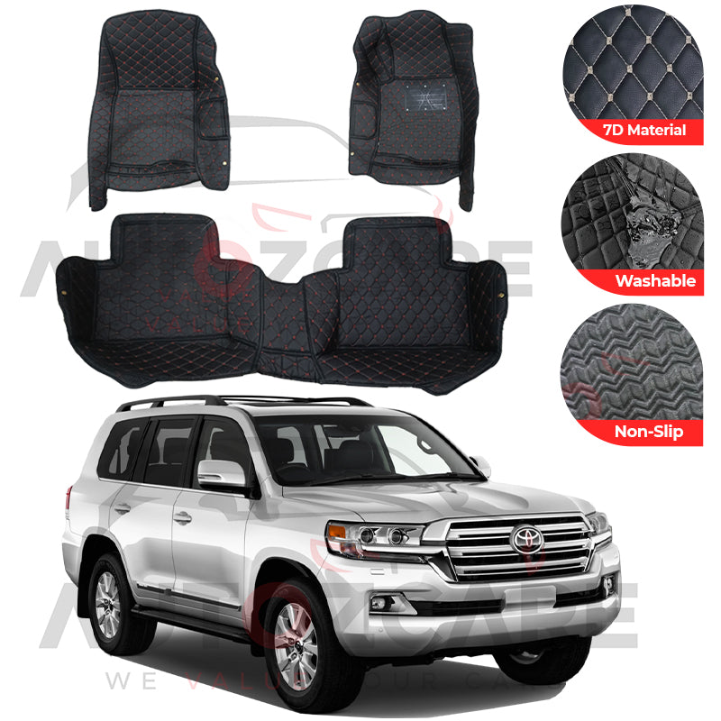 Toyota Land Cruiser LC200 7D Floor Mat (Tray Style) 3PCS - Model 2016-2021