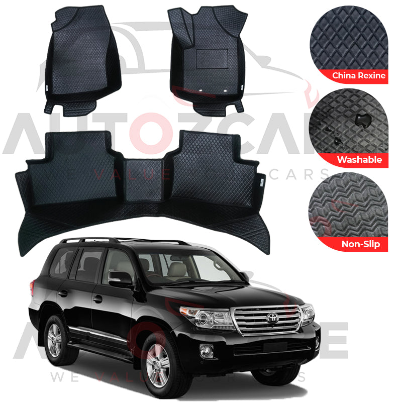 Toyota Land Cruiser LC200 V8 China Rexine Floor Mat (Tray Style) 3PCS - Model 2007-2015