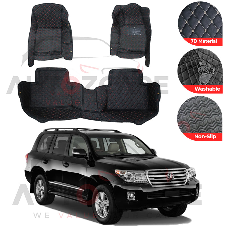 Toyota Land Cruiser LC200 V8 7D Floor Mat (Tray Style) 3PCS - Model 2007-2015