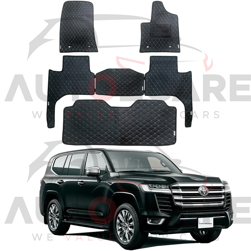 Toyota Land Cruiser LC300 7D Floor Mat (Flat Style) 4PCS / 6 PCS - Model 2022-2024