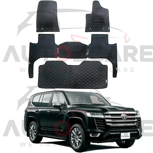 Toyota Land Cruiser LC300 7D Floor Mat (Flat Style) 4PCS / 6 PCS - Model 2022-2024