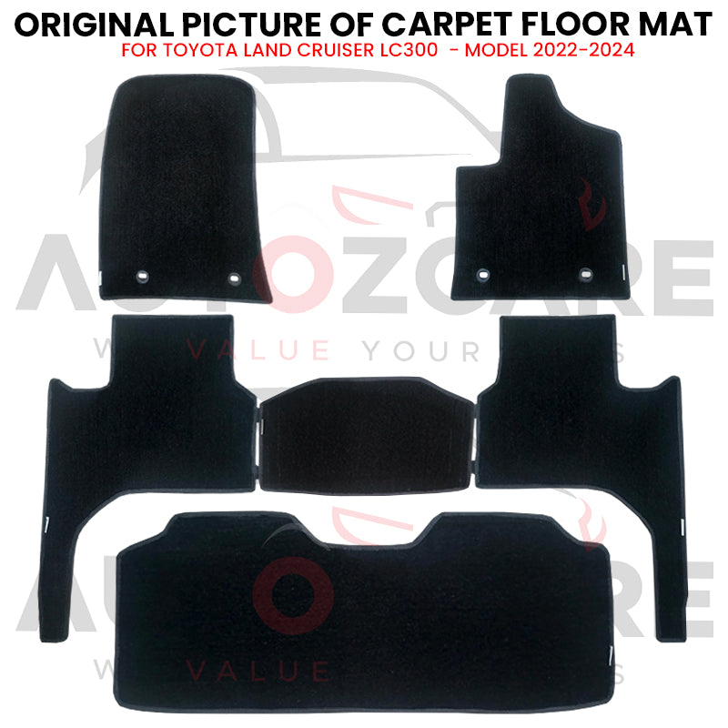 Toyota Land Cruiser LC300 Genuine Fitting Carpet Floor Mat 4PCS / 6PCS - Model 2022-2024