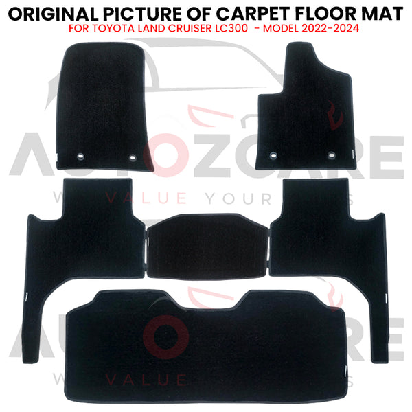 Toyota Land Cruiser LC300 Genuine Fitting Carpet Floor Mat 4PCS / 6PCS - Model 2022-2024