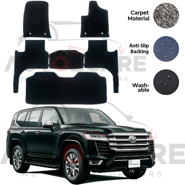 Toyota Land Cruiser LC300 Genuine Fitting Carpet Floor Mat 4PCS / 6PCS - Model 2022-2024