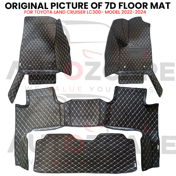 Toyota Land Cruiser LC300 7D Floor Mat (Tray Style) 4PCS / 6PCS - Model 2022-2024