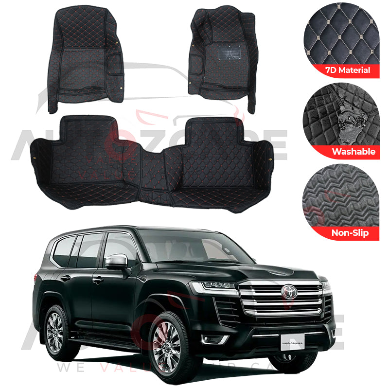 Toyota Land Cruiser LC300 7D Floor Mat (Tray Style) 3PCS - Model 2022-2024
