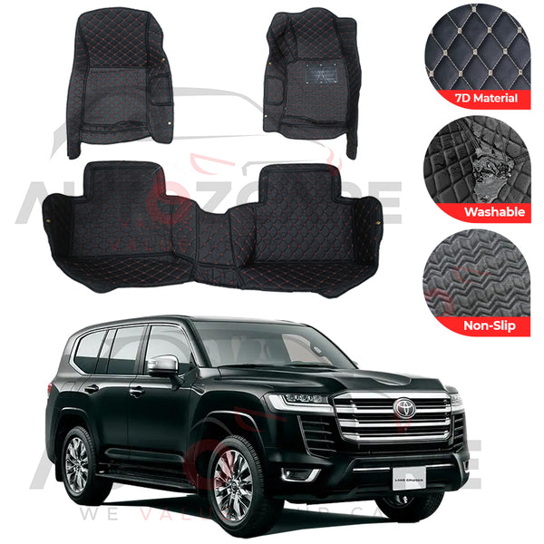 Toyota Land Cruiser LC300 7D Floor Mat (Tray Style) 3PCS - Model 2022-2024