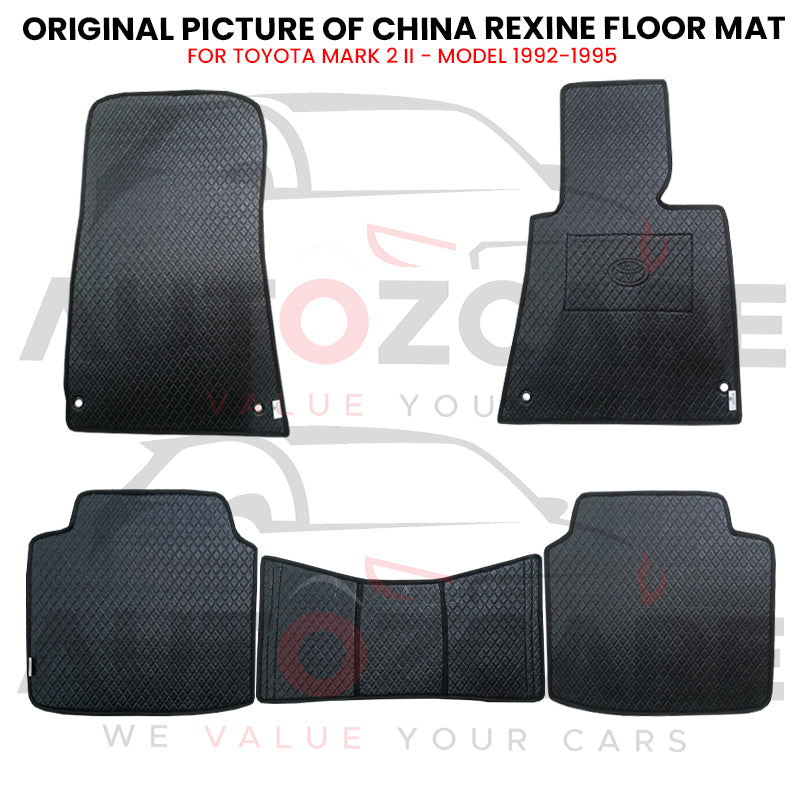 Toyota Mark 2 II China Rexine Floor Mat 5PCS - Model 1992-1995