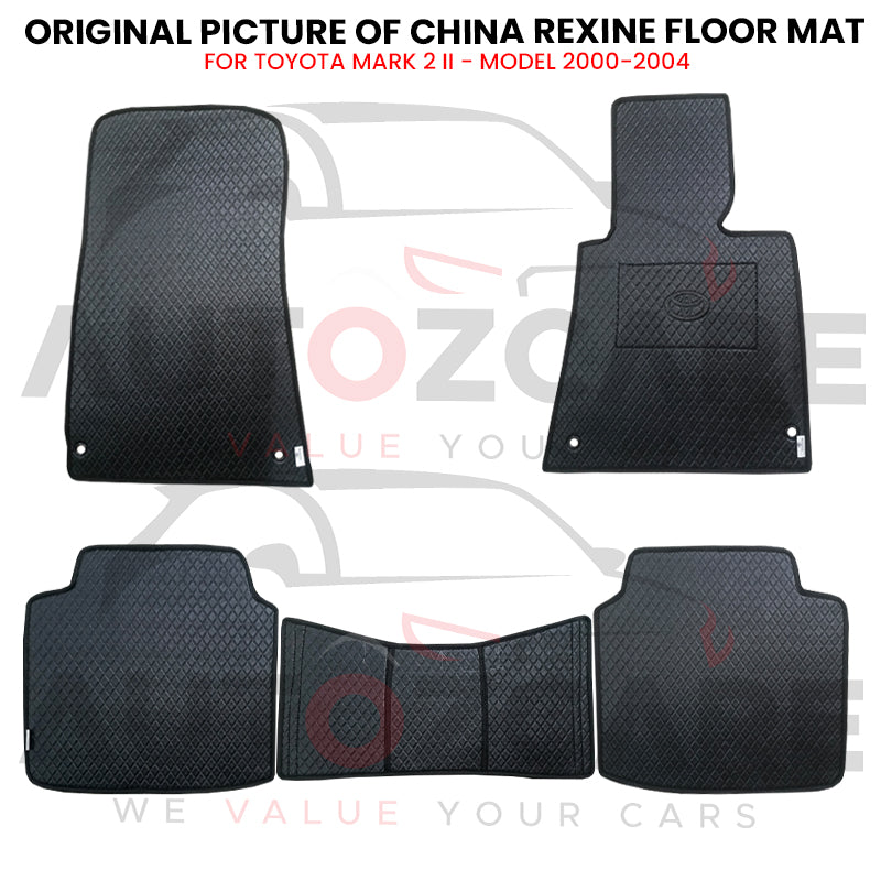 Toyota Mark 2 II China Rexine Floor Mat 5PCS - Model 2000-2004