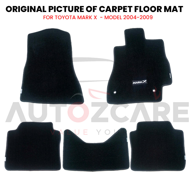 Toyota Mark X Genuine Fitting Carpet Floor Mat 5PCS - Model 2004-2009