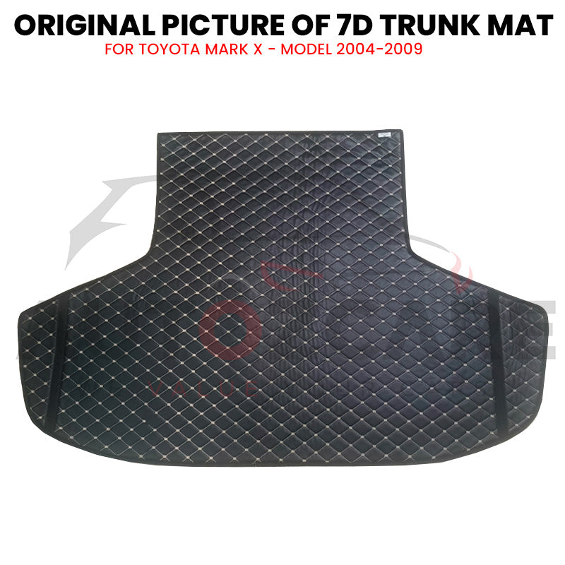 Toyota Mark X 7D Custom Car Trunk Mat - Model 2004-2009