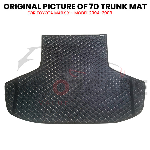 Toyota Mark X 7D Custom Car Trunk Mat - Model 2004-2009