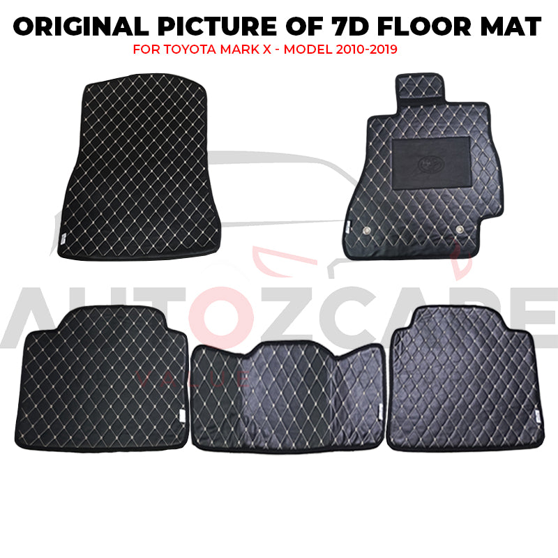 Toyota Mark X 7D Floor Mat ( Flat Style ) 5Pcs - Model 2010-2019