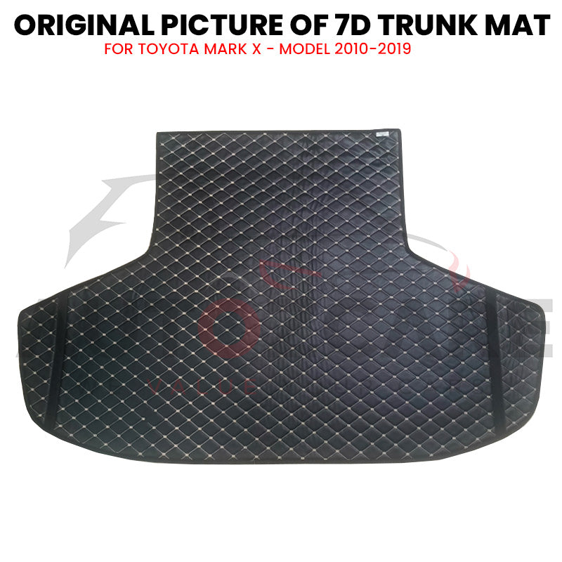 Toyota Mark X 7D Custom Car Trunk Mat - Model 2010-2019