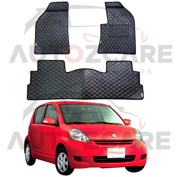 Toyota Passo 7D Floor Mat (Flat Style) 3PCS - Model 2005-2010