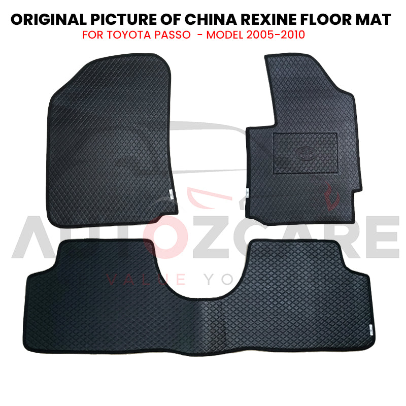 Toyota Passo China Rexine Floor Mat 3PCS - Model 2005-2010