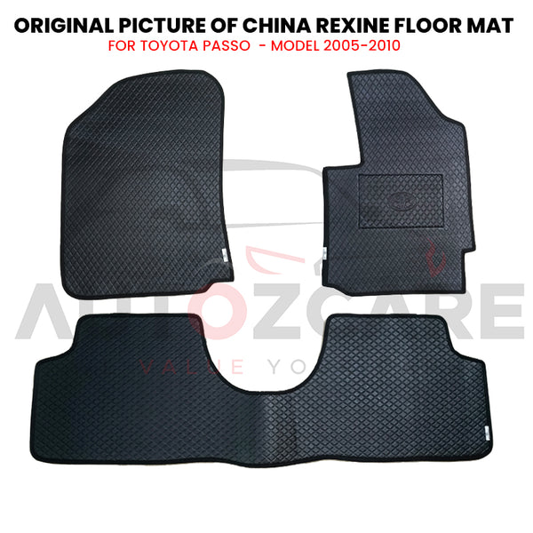 Toyota Passo China Rexine Floor Mat 3PCS - Model 2005-2010