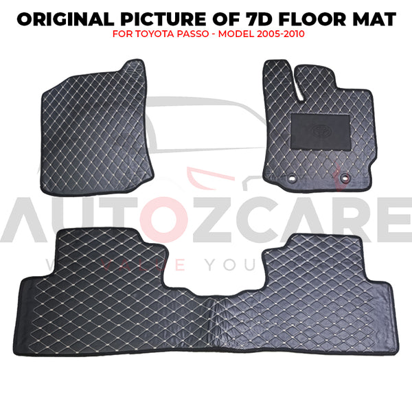 Toyota Passo 7D Floor Mat ( Flat Style ) - Model 2005-2010