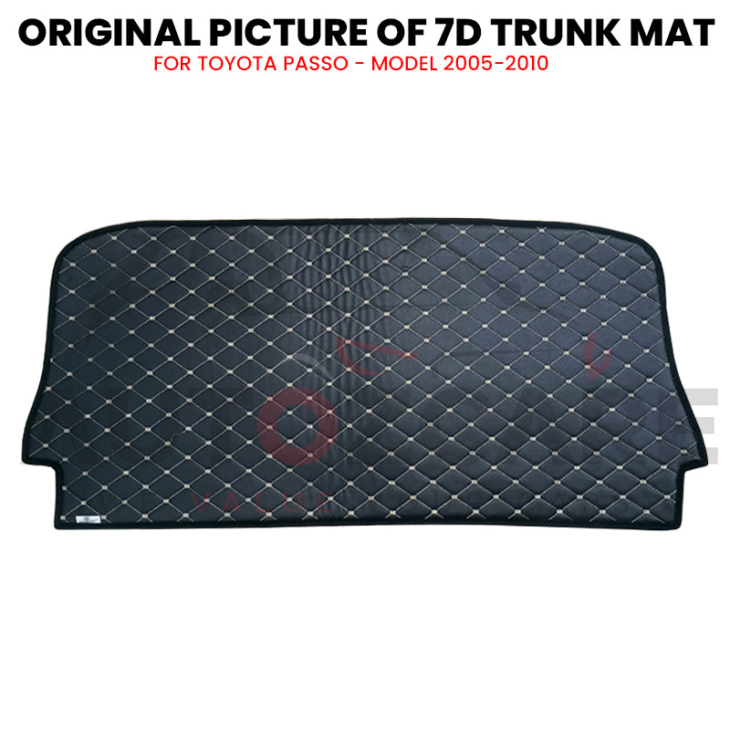 Toyota Passo 7D Custom Car Trunk Mat - Model 2005-2010